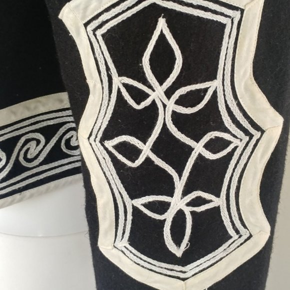 Vintage CHAQUETA Jacket 100% Wool Cropped Length/Full Sleeve Southwest Statement - Picture 3 of 5